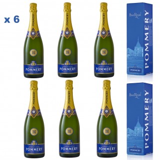 Carton de 6 Champagnes Pommery brut Royal / Notre Selection