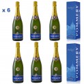 Carton de 6 Champagnes Pommery brut Royal Accueil